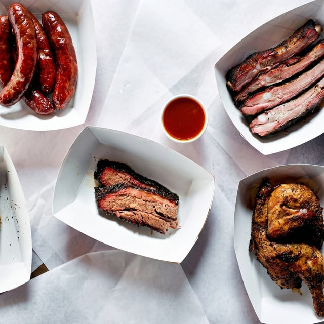 1/2 Rib & 1/2 Brisket.